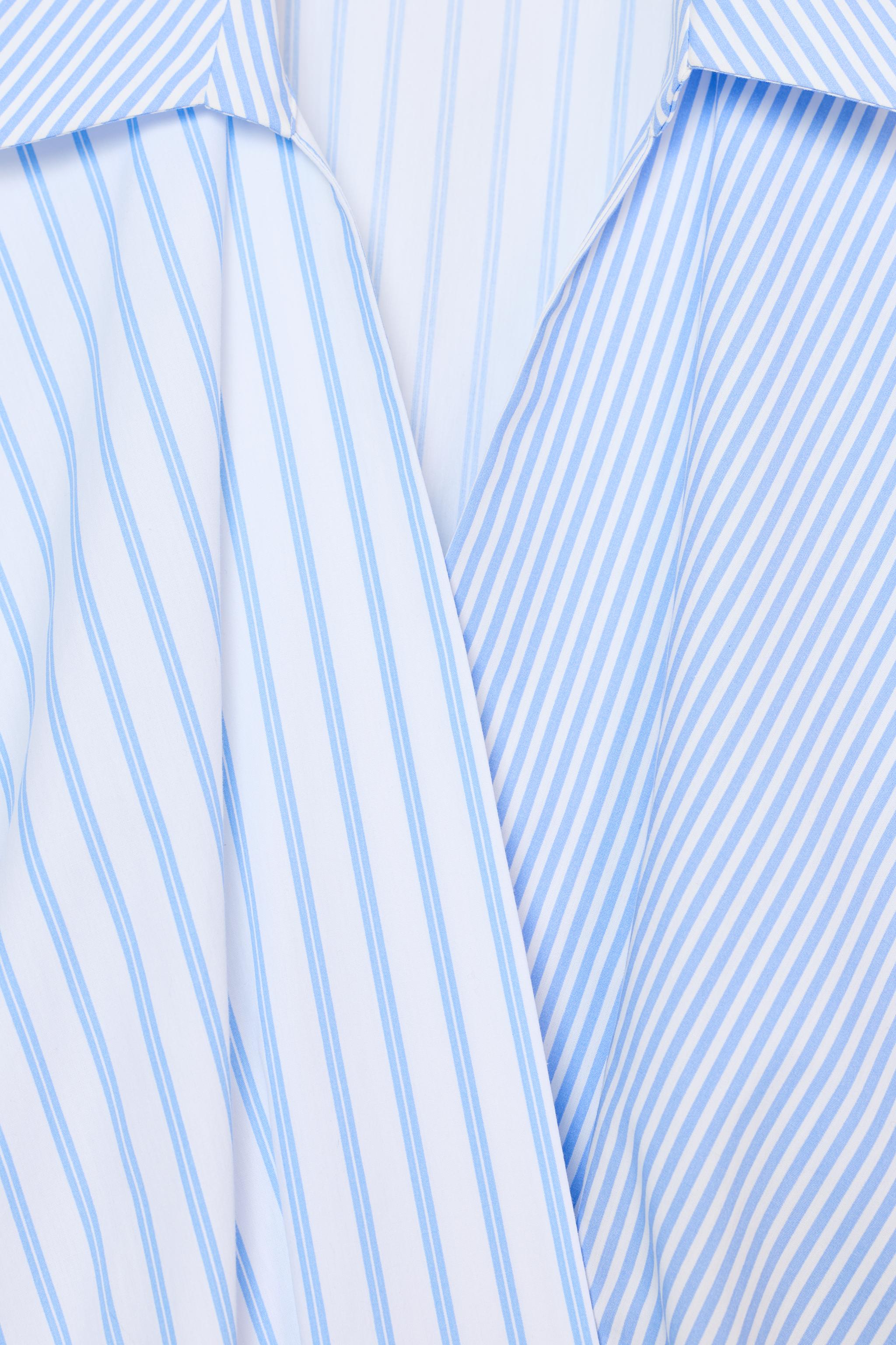 PATCHWORK STRIPED POPLIN SHIRT